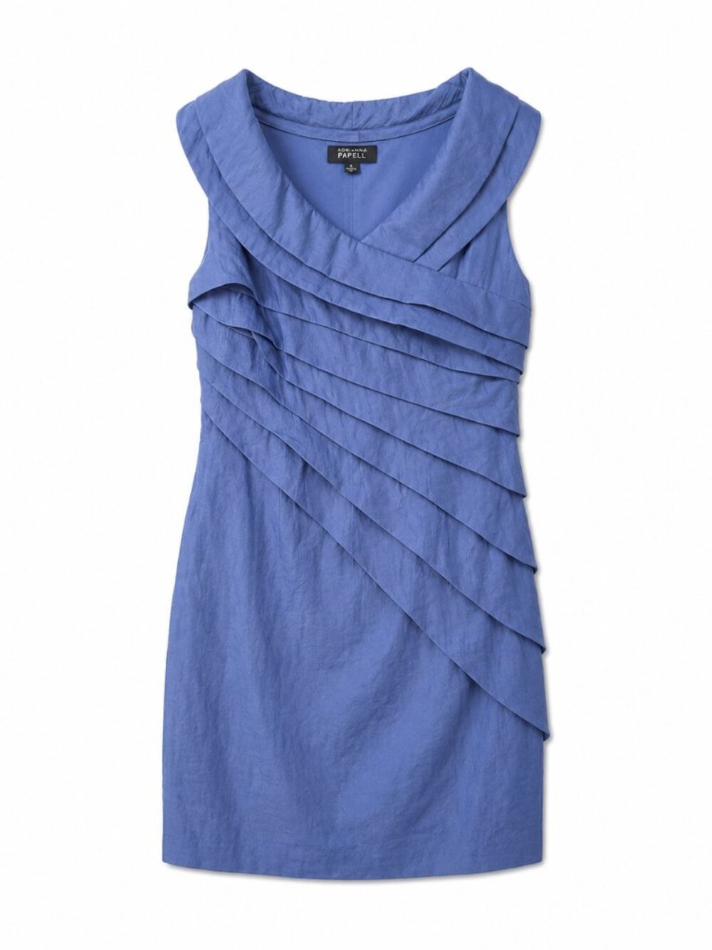 Adrianna Papell Navy Layered Dress, Size 10, Elegant MOB or Wedding Guest Dress